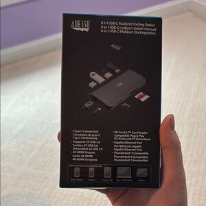 Gray 8-in-1 USB-C Multiport Docking Station